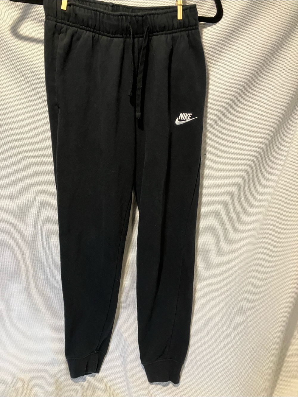 Nike Black Joggers with White Swoosh Logo
